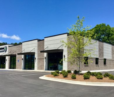 Exterior view of My Rent Source office building in Sharpsburg, GA.