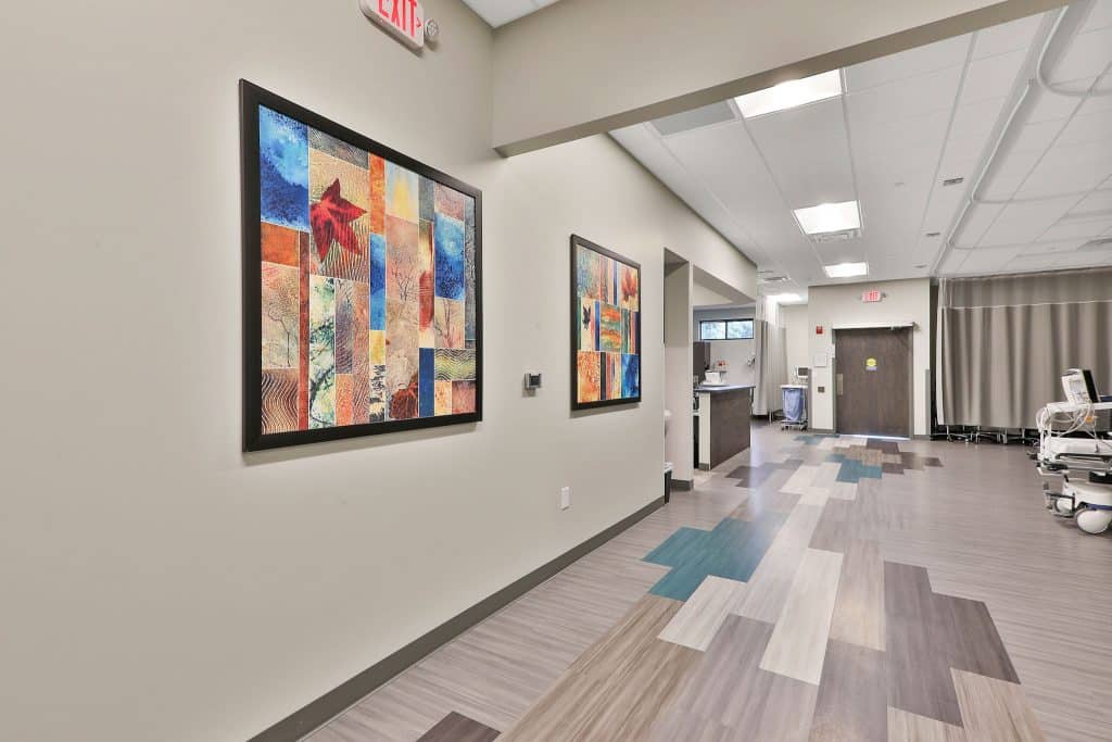 Interior view of hallway in Takle Eye Surgery Center in Locust Grove, GA.