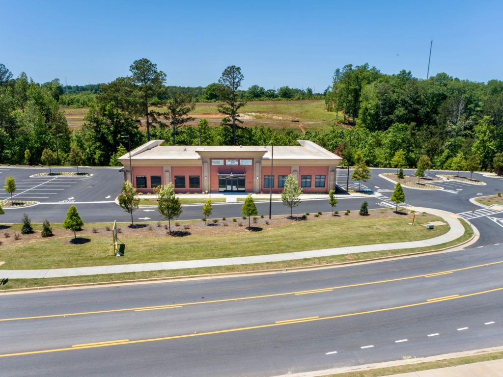 Aerial view 2080 Newnan Crossing Blvd medical office building in Newnan, GA.