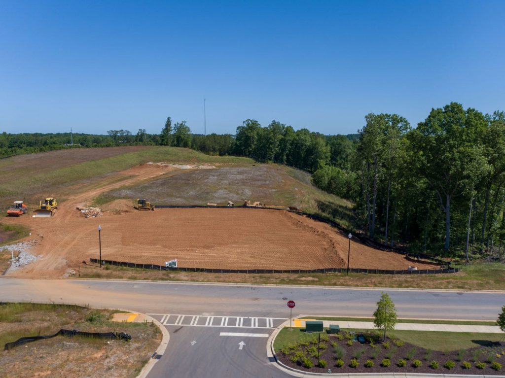 Aerial view of land for Mercantile Professional Park in Newnan, GA.