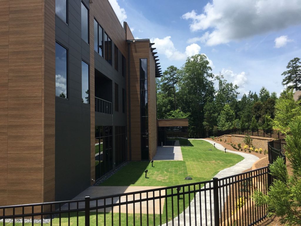 Exterior view of back side of SMC3 Atlanta Headquarters building in Peachtree City, GA.
