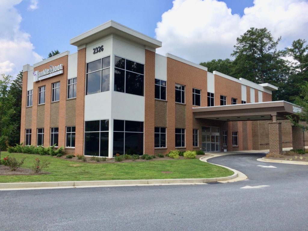 View of front of building for Ankle and Foot Centers of Georgia, Newnan, GA location.