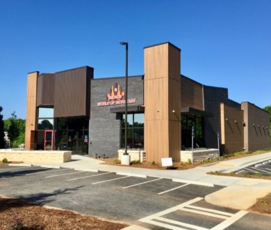 Exterior front view of World of Beverage, Peachtree City, GA.