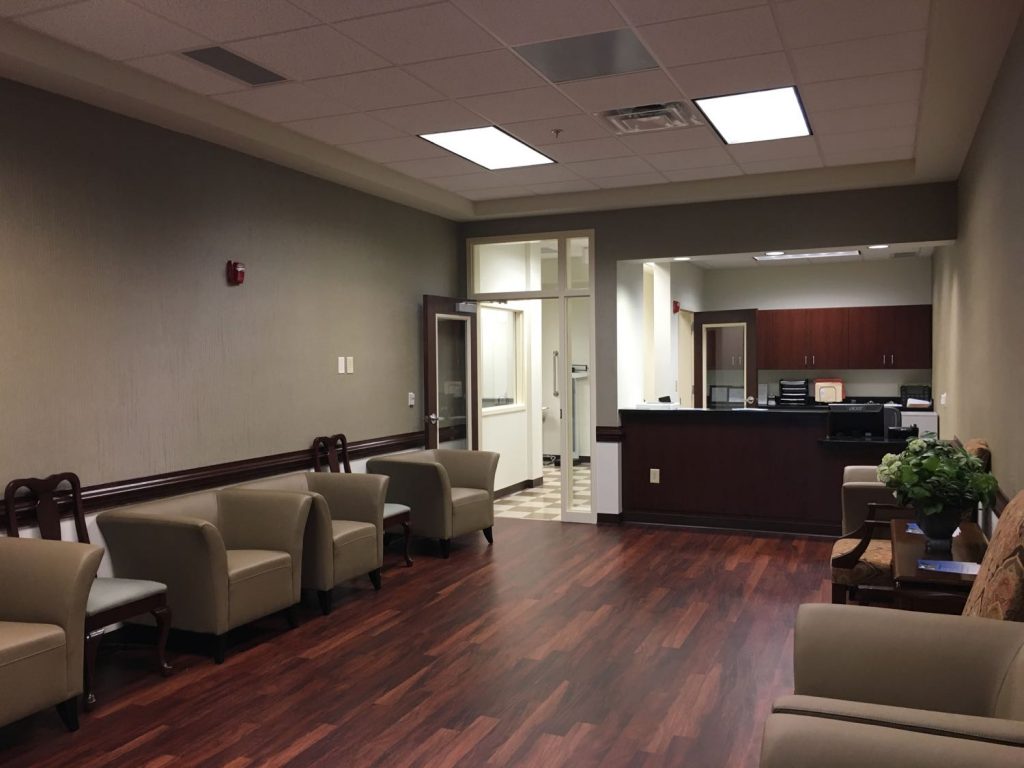 Waiting room in Pain Consultants of Atlanta, Fayetteville office.