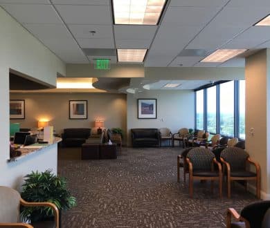 Waiting room for Piedmont Cancer Institute in Atlanta, GA.