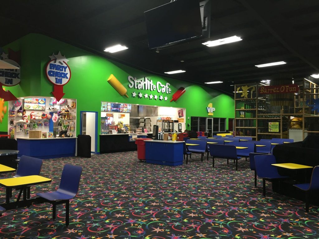 View of Starlite Cafe inside the Starlite Family Fun Center in McDonough, GA.