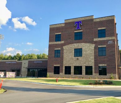 Exterior view of Trinity Christian High School in Sharpsburg, GA.