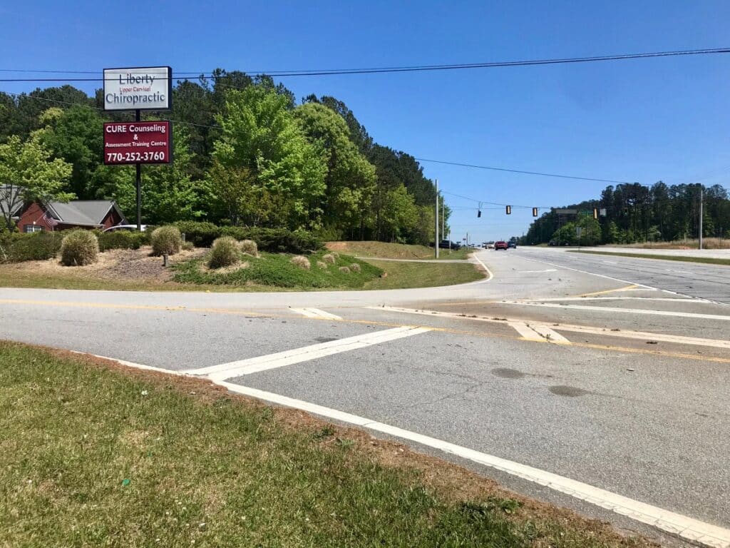 Intersection of Hwy. 34 and Hiram Drive in Newnan, GA.