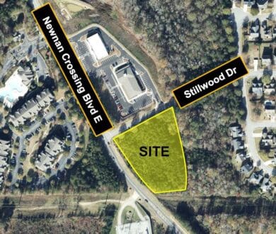 4.47 Acre Site in a Planned Office Development at the corner of Newnan Crossing Blvd E and Stillwood Dr in Newnan, GA.