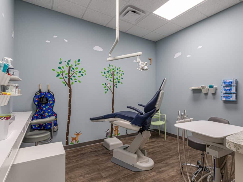 Treatment Room in White Oak Pediatric Dentistry in Newnan, GA.