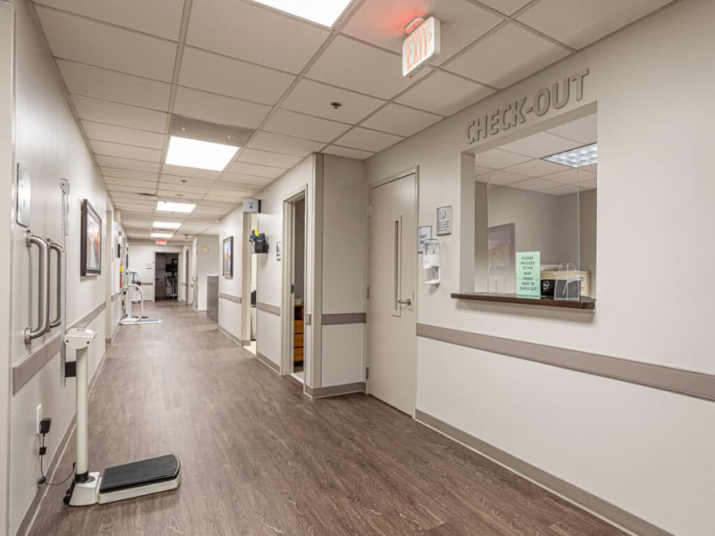 Hallway in Piedmont Physicians Medical Office on Cascade Road in Atlanta, GA