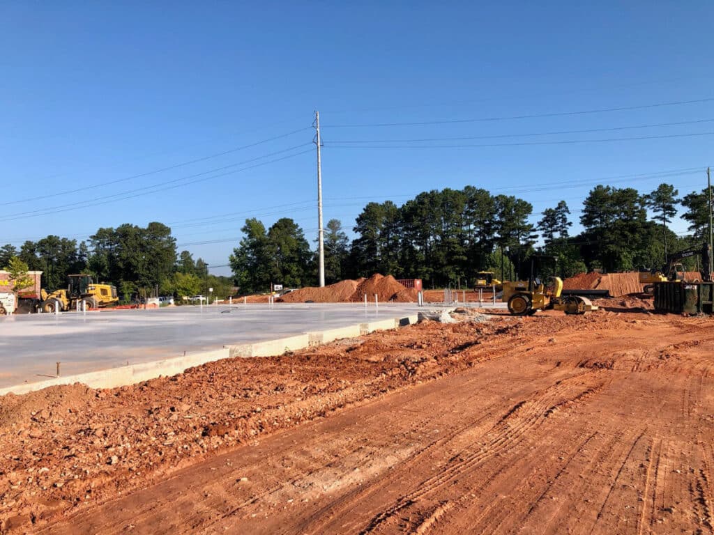 Foundation poured for Peachtree City Town Pantry.