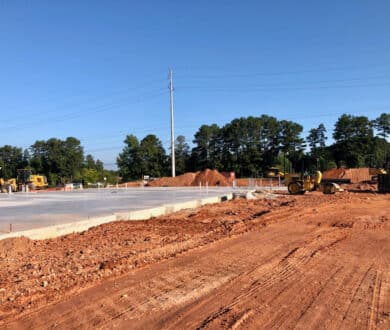 Foundation poured for Peachtree City Town Pantry.